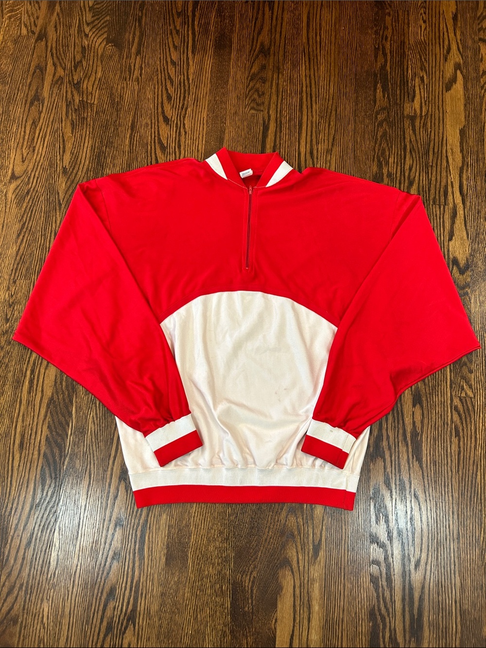 Vintage 90s Russell Athletic Quarter Zip Warm Up Pullover Jacket